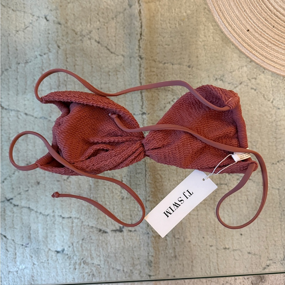 TJ Swim mauve Fleur Bikini top